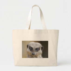 Bolso De Tela Gigante De Meerkat cierre para arriba