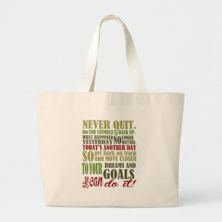 Bolso De Tela Gigante De motivación: Nunca abandonado