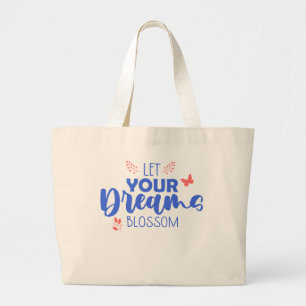 Bolso De Tela Gigante Deja que tus sueños florezcan mariposa floral