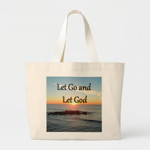 BOLSO DE TELA GIGANTE DEJAR IR Y DEJAR IR EL DISEÑO DE SUNRISE