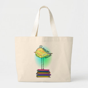 Bolso De Tela Gigante Del "regalos pájaro de la gramática" del profeso