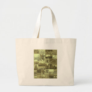 Bolso De Tela Gigante Del tiro ciudad detrás
