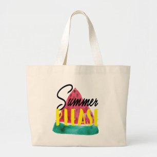 BOLSO DE TELA GIGANTE DEL VERANO TOTE DE LA SANDÍA POR FAVOR