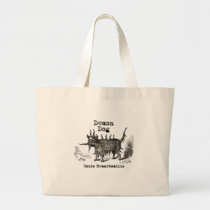 Bolso De Tela Gigante Demonio de Perro Divertido Vintage Lindo