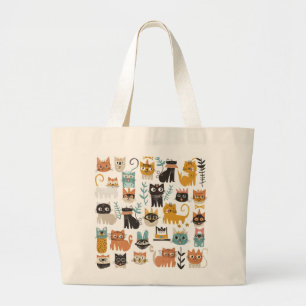 Bolso De Tela Gigante Deportes elegantes Wild Whiskers Wonderland Tote B