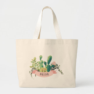 Bolso De Tela Gigante Desert Cactus Garden | Novia |