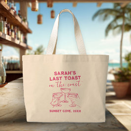 Bolso De Tela Gigante Despedida de Soltera Personalizada Último Brindis 