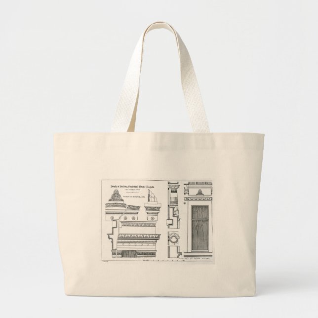 Bolso De Tela Gigante Detalles arquitectónicos de cámaras griegas (Frente)