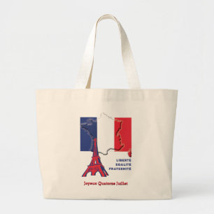 Bolso De Tela Gigante Día de la Bandera Francesa Patriótica