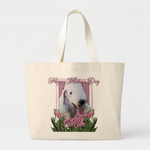 Bolso De Tela Gigante Día de la Madre - tulipanes rosados - Bedlington