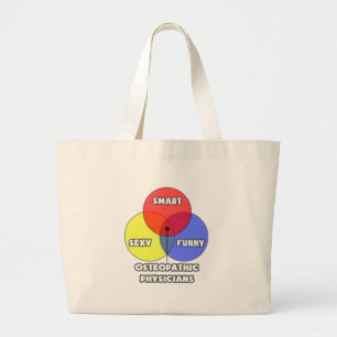 Bolso De Tela Gigante Diagrama de Venn.. Médicos Osteopáticos