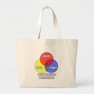 Bolso De Tela Gigante Diagrama de Venn.. Médicos Osteopáticos