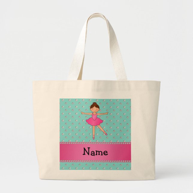 Bolso De Tela Gigante Diamantes conocidos personalizados del verde del (Frente)
