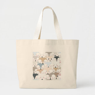 Bolso De Tela Gigante Dibujo animado cómico astuto del modelo