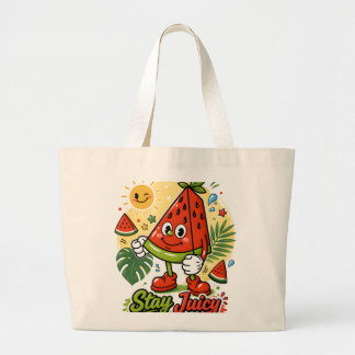 Bolso De Tela Gigante Dibujo Animado de Sandía Adorable