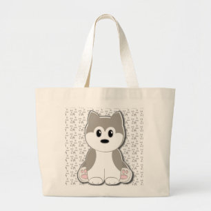 Bolso De Tela Gigante Dibujo animado lindo del perrito