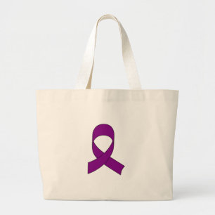 Bolso De Tela Gigante Dibujo de cinta morada