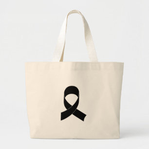 Bolso De Tela Gigante Dibujo de cinta negra