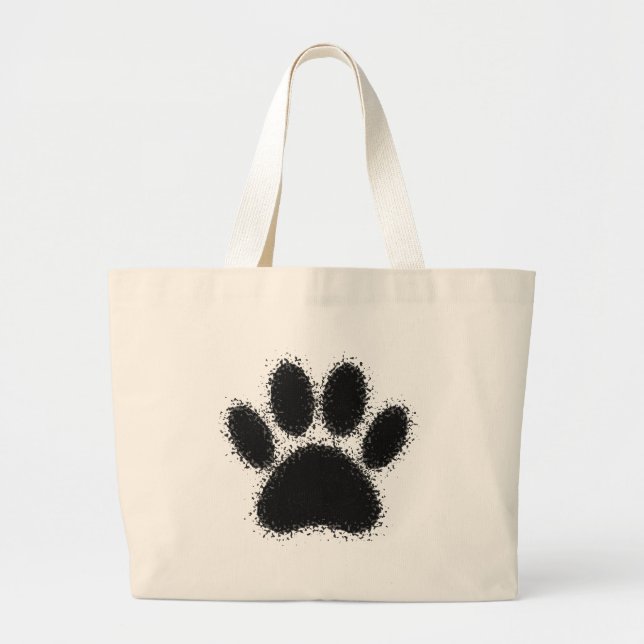 Bolso De Tela Gigante Dibujo de garras de perro (Frente)