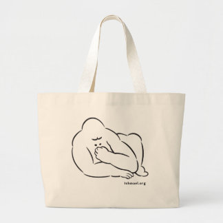 Bolso De Tela Gigante Dibujo de la línea Ishmael de un gorila de Daniel 