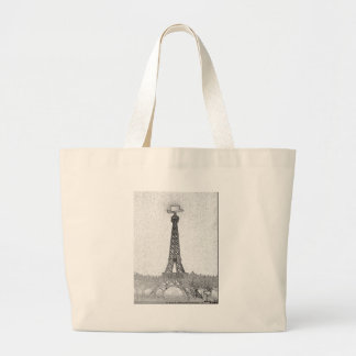 Bolso De Tela Gigante Dibujo de la torre Eiffel de París, Tejas
