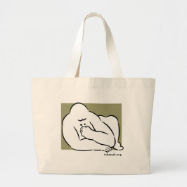 Bolso De Tela Gigante Dibujo de línea de Ishmael.