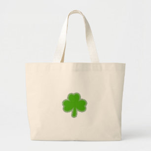 Bolso De Tela Gigante Dibujo de Shamrock de San Patricio
