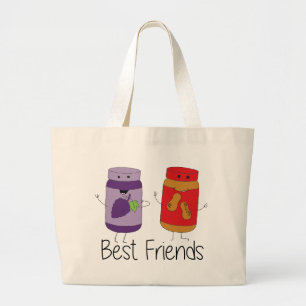 Bolso De Tela Gigante Dibujo PB y J Best Friends Pb y J BFF