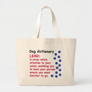 Bolso De Tela Gigante Diccionario de perro guía