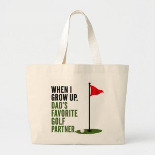 Bolso De Tela Gigante Dicho Divertido de Golf Bebé Golfista