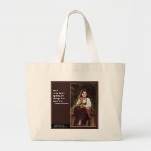 Bolso De Tela Gigante Dicho Yiddish Sobre Manzanas & Gráfico