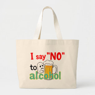 Bolso De Tela Gigante Digo "NO" al alcohol