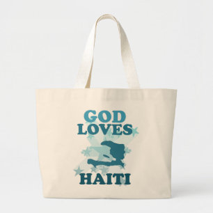 Bolso De Tela Gigante Dios ama Haití