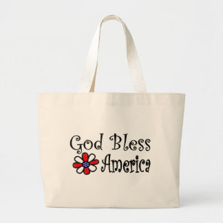 Bolso De Tela Gigante Dios bendice América