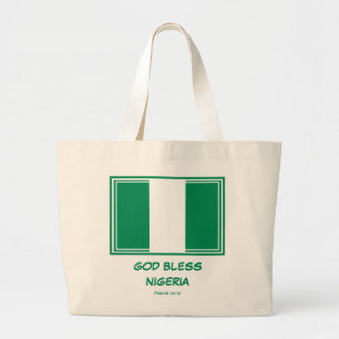 Bolso De Tela Gigante DIOS BENDIGA NIGERIA Patriótico Bandera de Nige