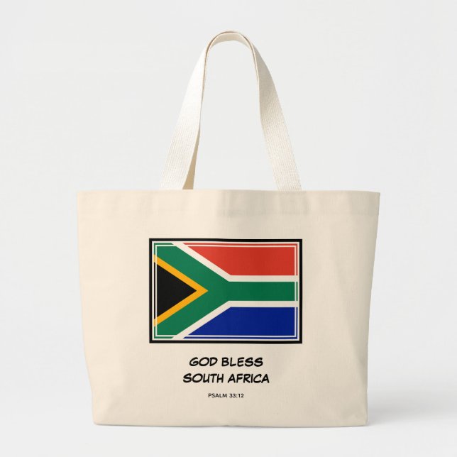 BOLSO DE TELA GIGANTE DIOS BENDIGA SUDÁFRICA (Frente)