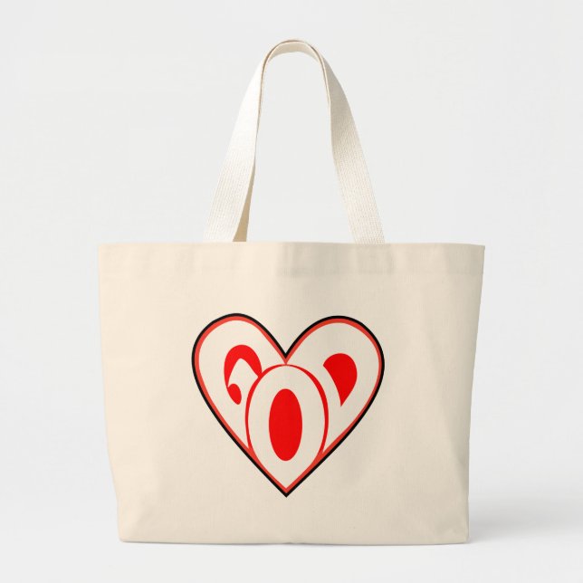 Bolso De Tela Gigante Dios del corazón (Frente)