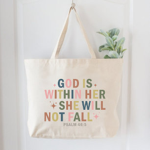 Bolso De Tela Gigante Dios está dentro de sus mujeres cristianas basadas