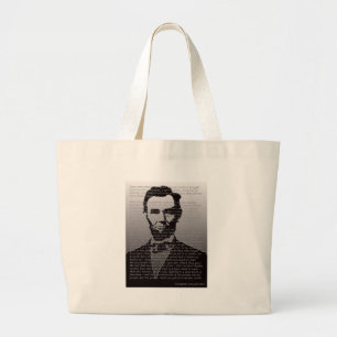 Bolso De Tela Gigante Dirección de Abe Lincoln Gettysburg