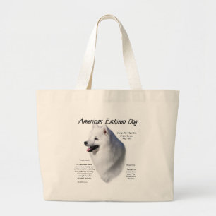 Bolso De Tela Gigante Diseño americano de la historia del perro esquima