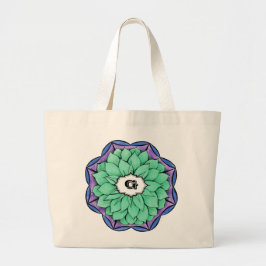 Bolso De Tela Gigante Diseño AZUL del POINSETTIA