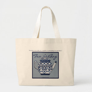 Bolso De Tela Gigante Diseño cruzado del pote del té del estilo de la