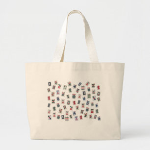 Bolso De Tela Gigante Diseño de baldosas Mahjong (símbolos)