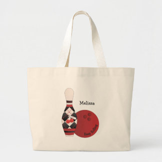 Bolso De Tela Gigante Diseño de boliche de cerezo argyle