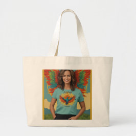 Bolso De Tela Gigante Diseño de Chica volador Tote Bag