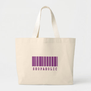 Bolso De Tela Gigante diseño de código de barras shopaholic