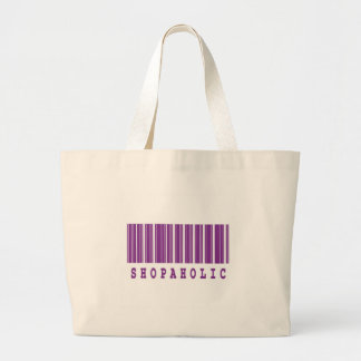 Bolso De Tela Gigante diseño de código de barras shopaholic