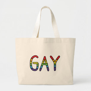 Bolso De Tela Gigante Diseño de Doodle Gay
