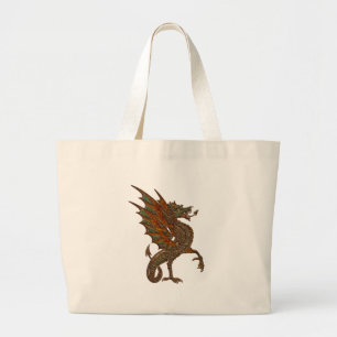 Bolso De Tela Gigante Diseño de dragón medieval
