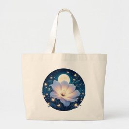Bolso De Tela Gigante Diseño de flores lunares